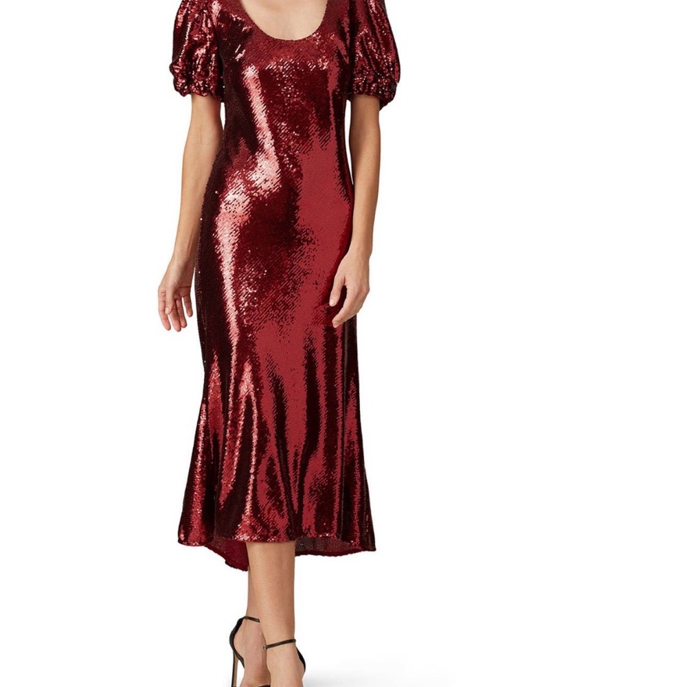 Keepsake The Label Elegant Red Sequin Dress m 6